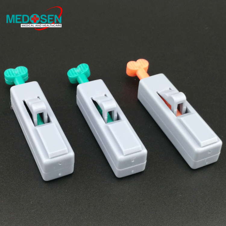 Pressure Activated Safety Lancet (Button Type)